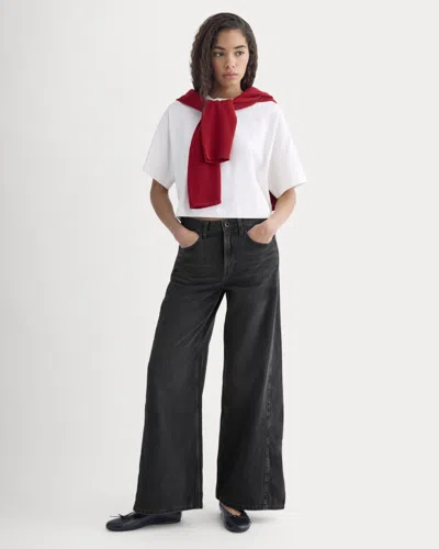 Everlane Paneled Wide-leg Jean In Twilight In Purple