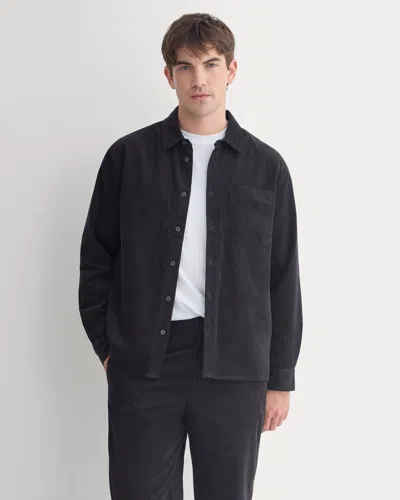 Everlane Pinwale Corduroy Shirt In Black