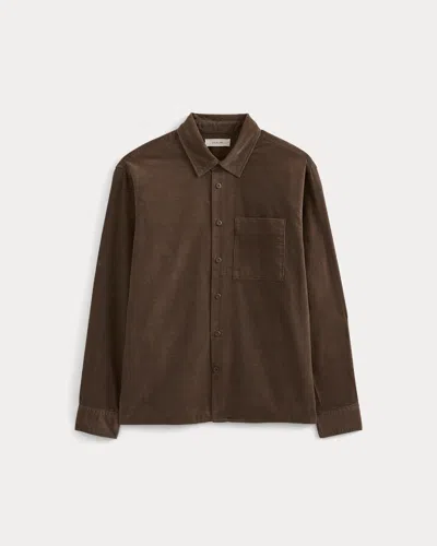 Everlane Pinwale Corduroy Shirt In Chocolate Chip Brown