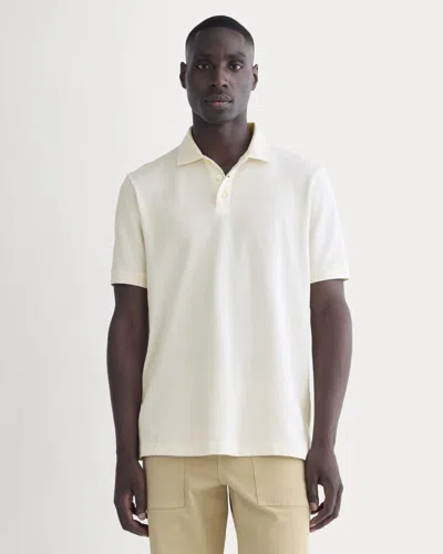 Everlane Pique Polo Tshirt In Bone In Neutral