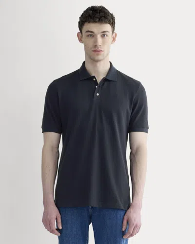 Everlane Pique Polo Tshirt In Deep Navy In Blue