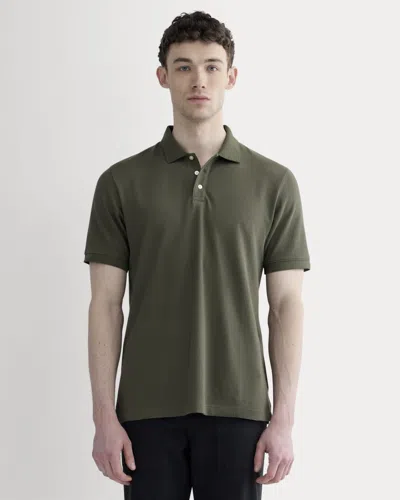 Everlane Pique Polo Tshirt In Kalamata In Green