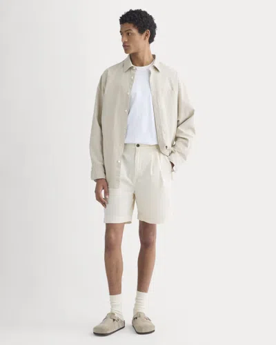 Everlane Pleated Easy Short In Birch In Brown