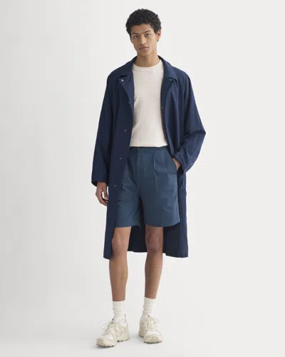 Everlane Pleated Easy Short In Midnight Navy In Blue