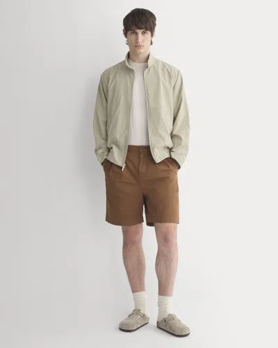 Everlane Pleated Easy Short In Toffee In Brown