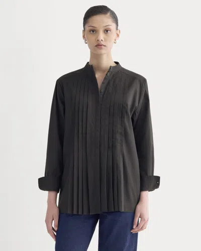 Everlane Pleated Shirt In Black