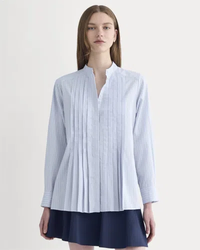 Everlane Pleated Shirt In Brown