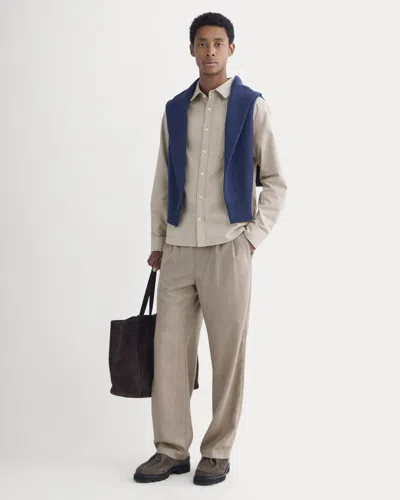Everlane Pleated Trouser In Brown