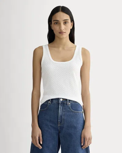 Everlane Pointelle Cami Top In White