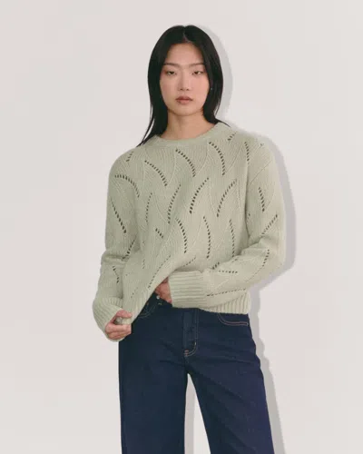 Everlane Pointelle Sweater In Green