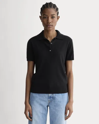 Everlane Polo Sweater In Black