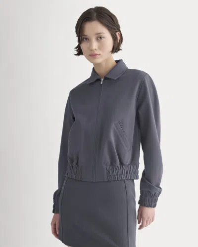 Everlane Ponte Aviator Jacket In Graphite In Gray