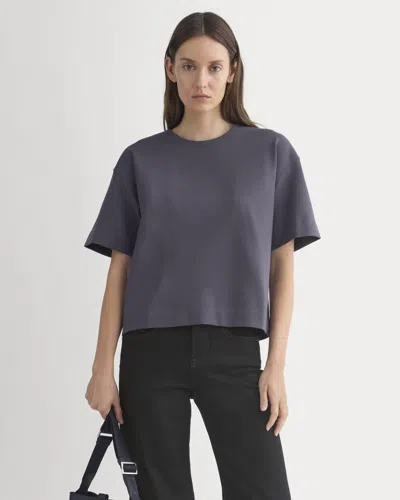 Everlane Ponte Oversized Tshirt In Graphite In Gray