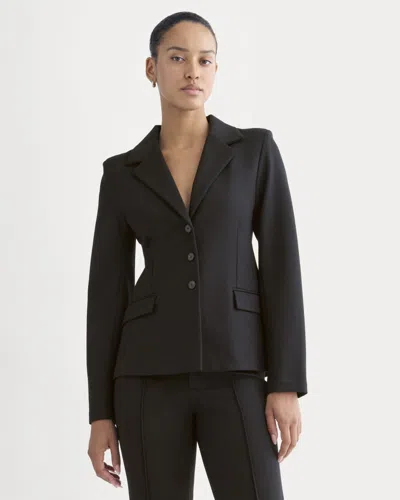 Everlane Ponte Sculpted Blazer In Black