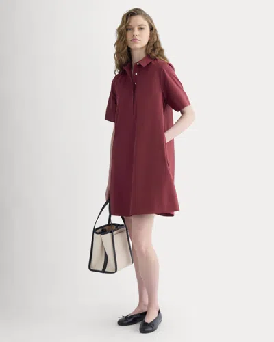 Everlane Popover Mini Shirtrdress In Red