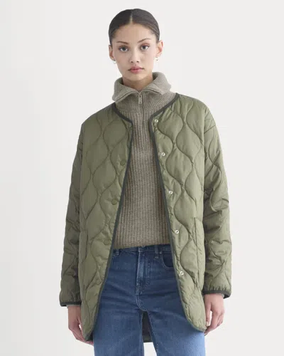 Everlane Quilted Liner In Kalamata/rosin In Green