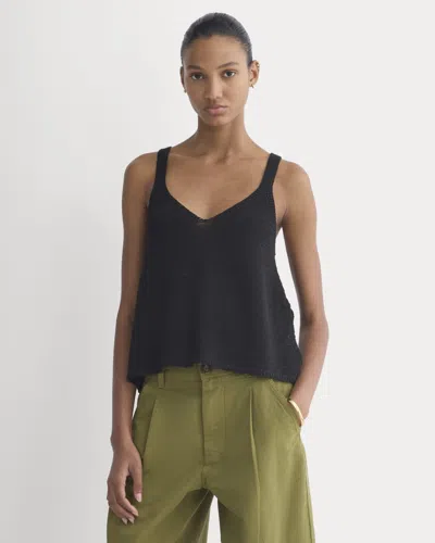 Everlane Racerback V-neck Sweater In Black