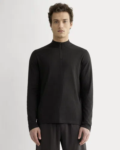Everlane Rec Quarter-zip In Black
