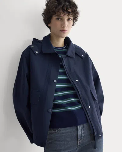 Everlane Re:cycled Nylon Barrel Pant Jacket In Deep Navy In Black