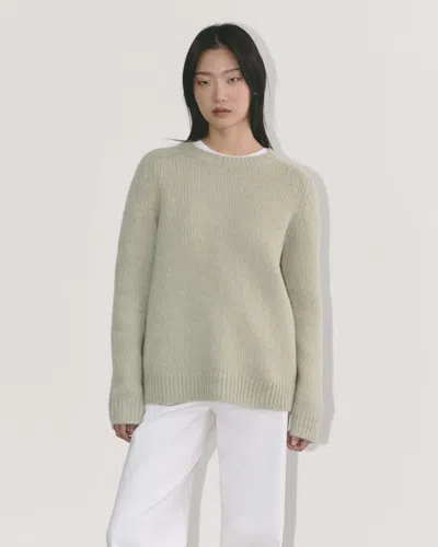 Everlane Relaxed Crew Neck Sweater In Green