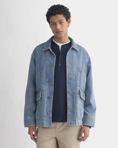 Everlane Relaxed Denim Barn Jacket In Robbins Indigo In Blue
