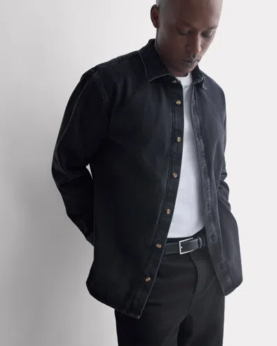 Everlane Relaxed Denim Shirt In Washed Black