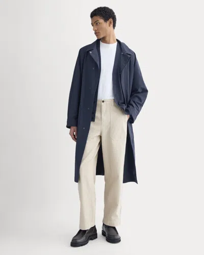 Everlane Relaxed Herringbone Fatigue Pants In Peyote In Blue