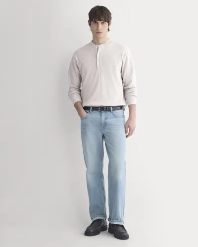 Everlane Relaxed Italian Selvedge Jean In Light Indigo In Purple