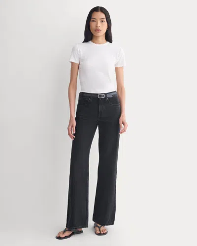 Everlane Relaxed Mid-rise Bootcut Jean In Black