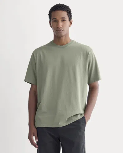 Everlane Relaxed Midweight Tshirt In Agave Green