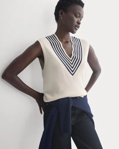 Everlane Relaxed V-neck Sweater Vest In Multi