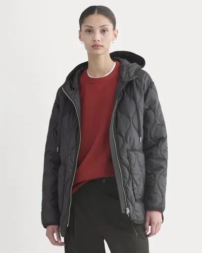 Everlane Renew Quilted Hooded Liner In Black