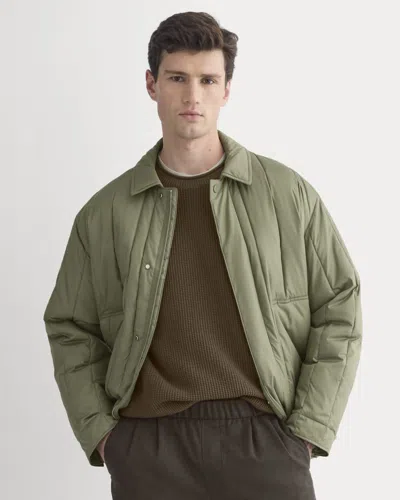 Everlane Renew Vertical-quilted Jacket In Lichen Green