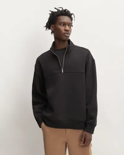 Everlane Retrack Fleece Half-zip In Black