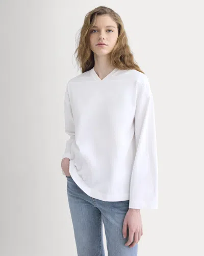 Everlane Retro V-neck Jersey In White