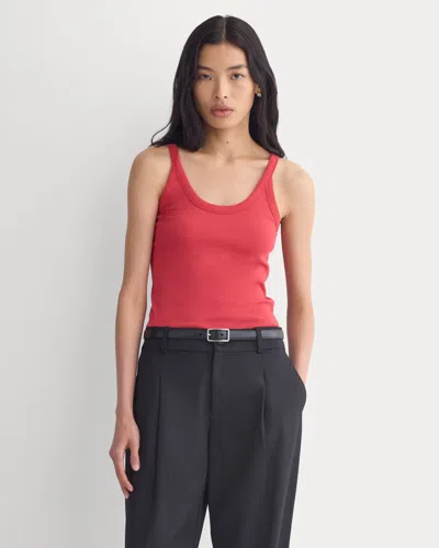 Everlane Retrosoft U-neck Tank Top In Vintage Red