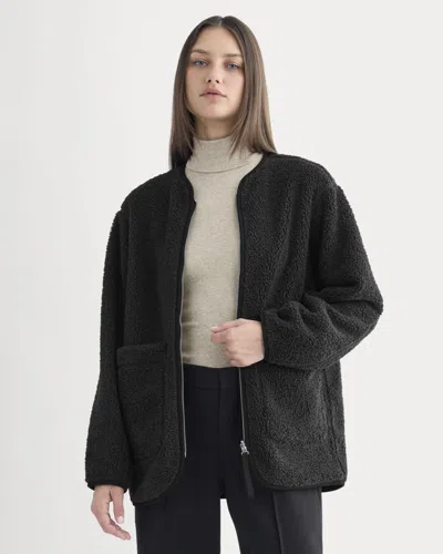 Everlane Reversible Teddy Jacket In Black