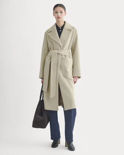 Everlane Rewool Belted Blanket Coat In Heather Wheat In Neutral