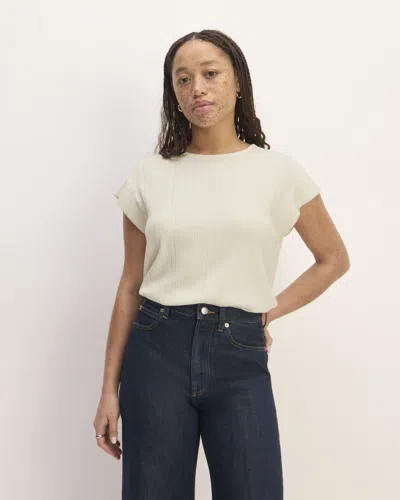 Everlane Rib Muscle Tshirt In Bone