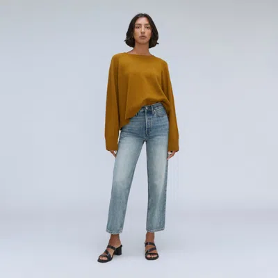 Everlane Rigid Way-high® Jean | 29.5" Inseam In Vintage Light Wash In Brown