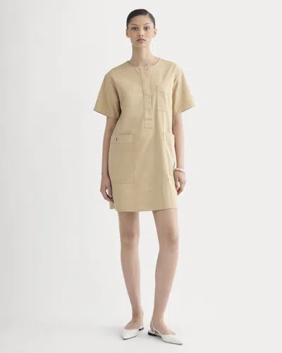 Everlane Safari Mini Dress In Classic Khaki In Brown
