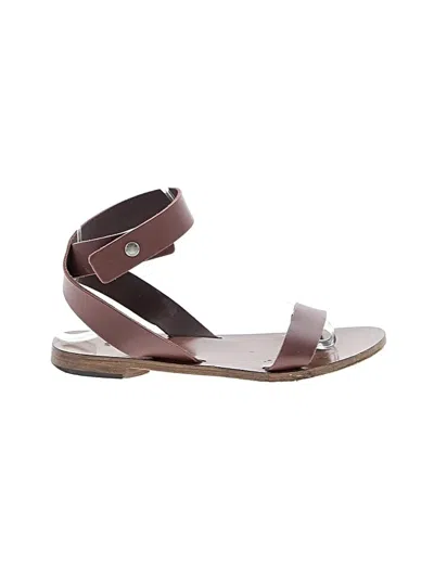 Pre-owned Everlane Sandals In Burgundy