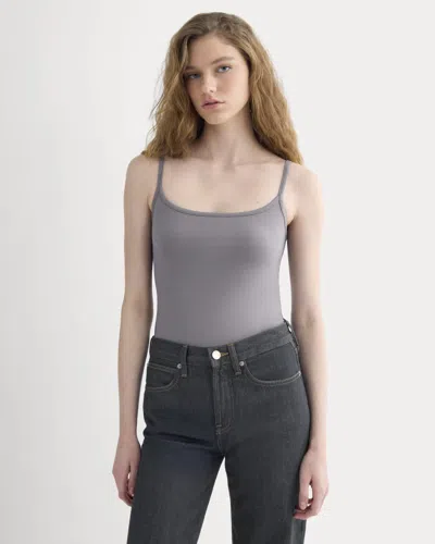 Everlane Scoopneck Cami Top In Charcoal Grey In Gray