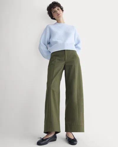 Everlane Seamed Balloon Pant In Olive Night In Blue