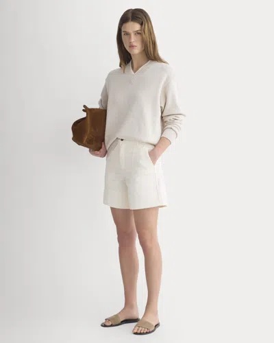 Everlane Seamed Everywhere Short In Bone In White