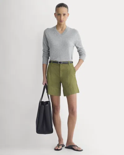 Everlane Seamed Everywhere Short In Mayfly In Green