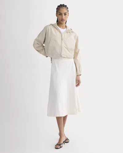 Everlane Seamed Midi Skirt In Bone In White