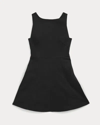 Everlane Seamed Open-back Mini Dress In Black