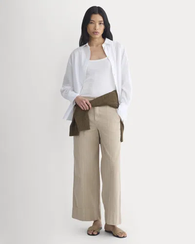 Everlane Seamed Wide-leg Pant In Trench Coat Khaki In Brown