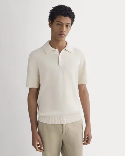 Everlane Seed Stitch Polo Sweater In Birch In Neutral